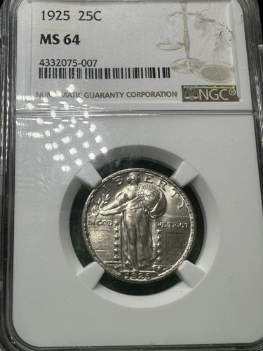 1925 Standing Liberty Quarter NGC MS64 Almost F H