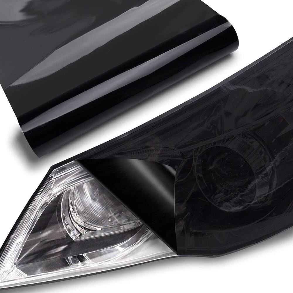 12" X 72" Gloss Dark Black Smoke Tint Film – For Headlights, Taillights & Fog Lights 8 thumbnail image