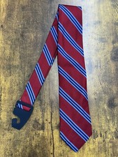 Brooks Brothers Tie W/ Red Blue  Light Blue Stripes 100 Silk Men's Necktie 57"