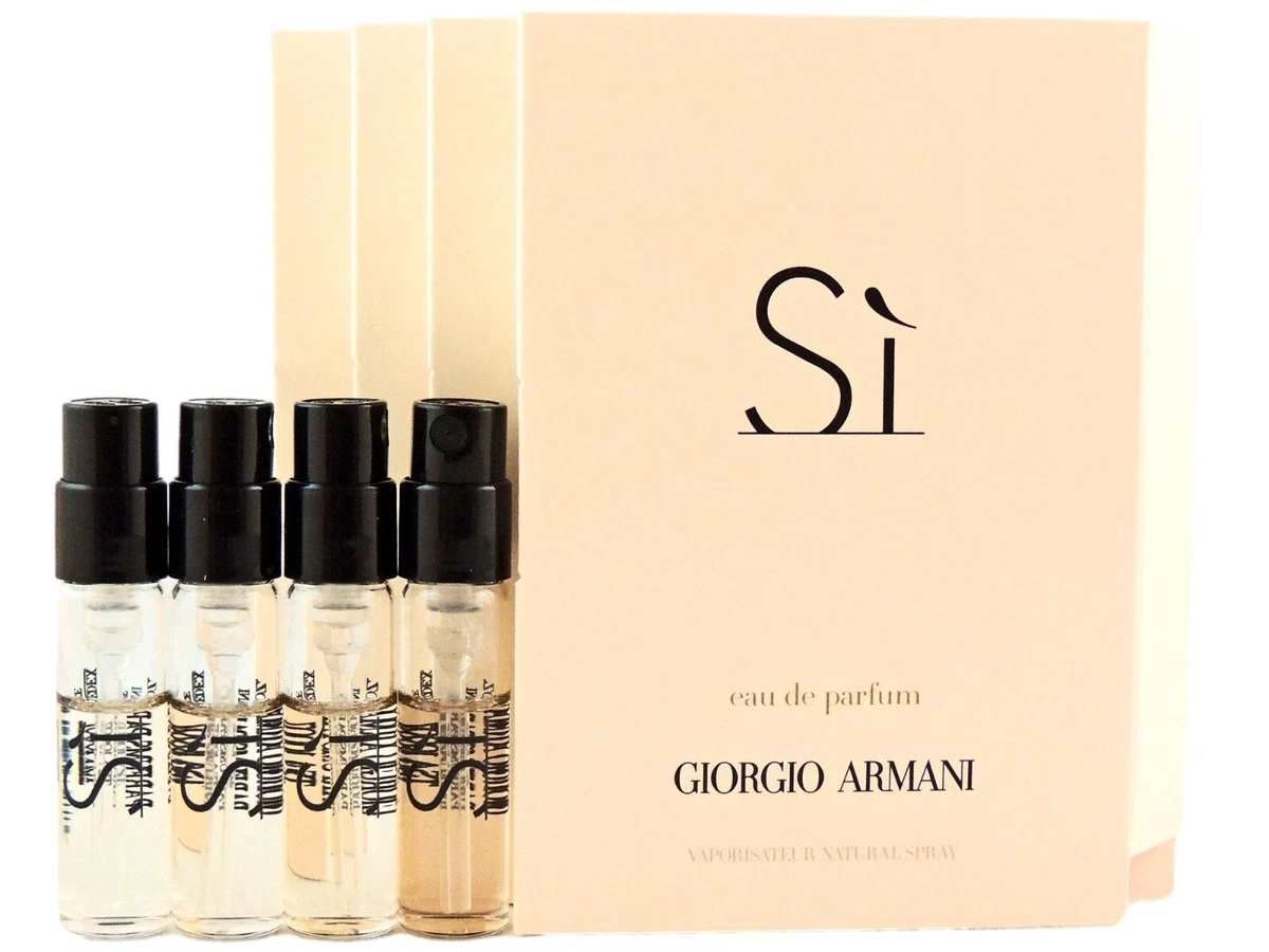 GIORGIO ARMANI SI EDP 1.5ml .05fl oz x 4 PERFUME SPRAY SAMPLE