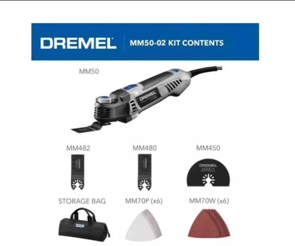 Dremel Multi-Max MM50 5 Amp Variable Speed Corded Oscillating Multi-Tool Kit - Image 2 of 4
