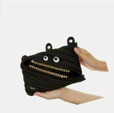 ZIPIT Grillz 3-Ring Monster Pencil Case, Black