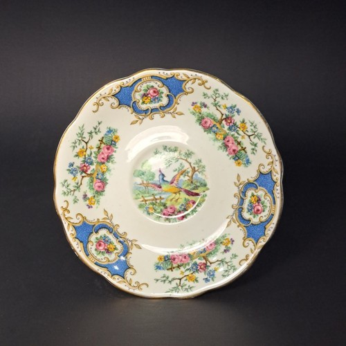 Vintage Foley China Broadway 265 blue teacup set England bone China - Picture 8 of 9