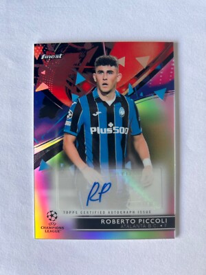 2021-22 Topps Finest UCL Roberto Piccoli Refractor Autograph Card #BA-PI Auto