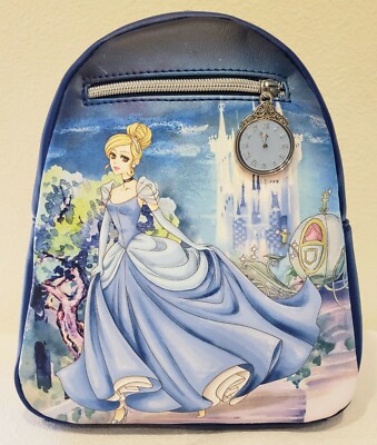 NWT Loungefly Disney Cinderella Illustration Castle Steps Mini Backpack Amazon.com | Loungefly Disney Cinderella Illustration Castle  main image 3
