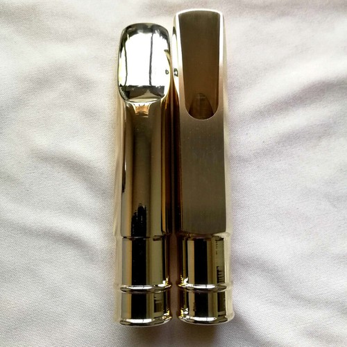 Excellent Polished Copper Alto/Tenor Saxophone Mouthpiece Size 5-9 w/Ligature US - Picture 5 of 6