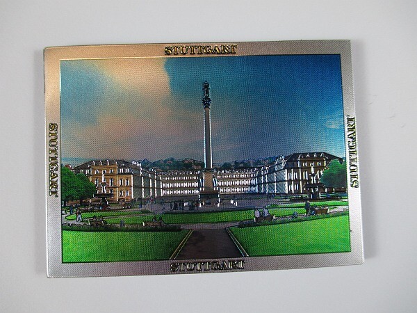 Stuttgart Schloßplatz premium souvenir magnet, Germany Germany, laser optics!