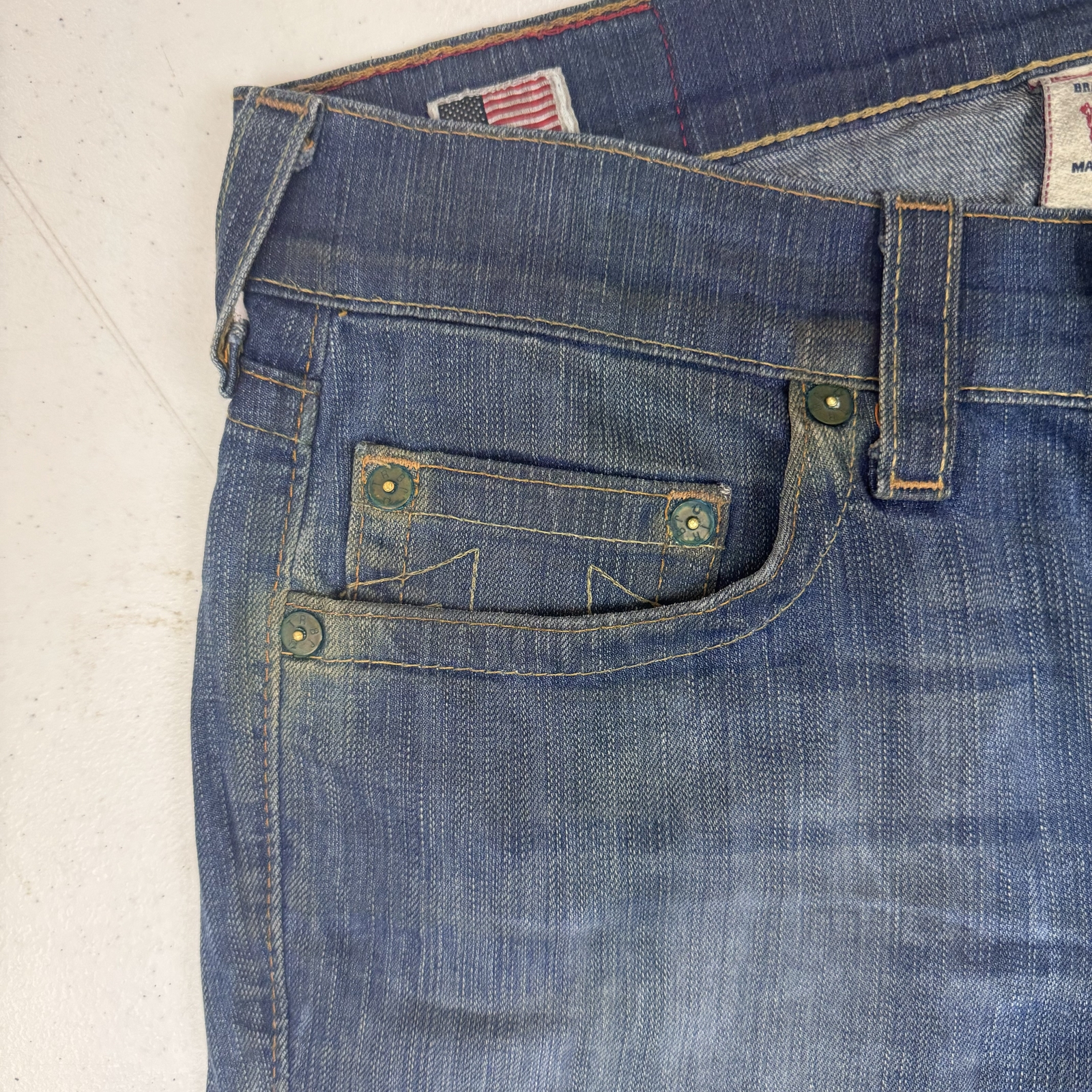True Religion Rocco Men's Straight Jeans, Blue, Recommended Size 33 image 7