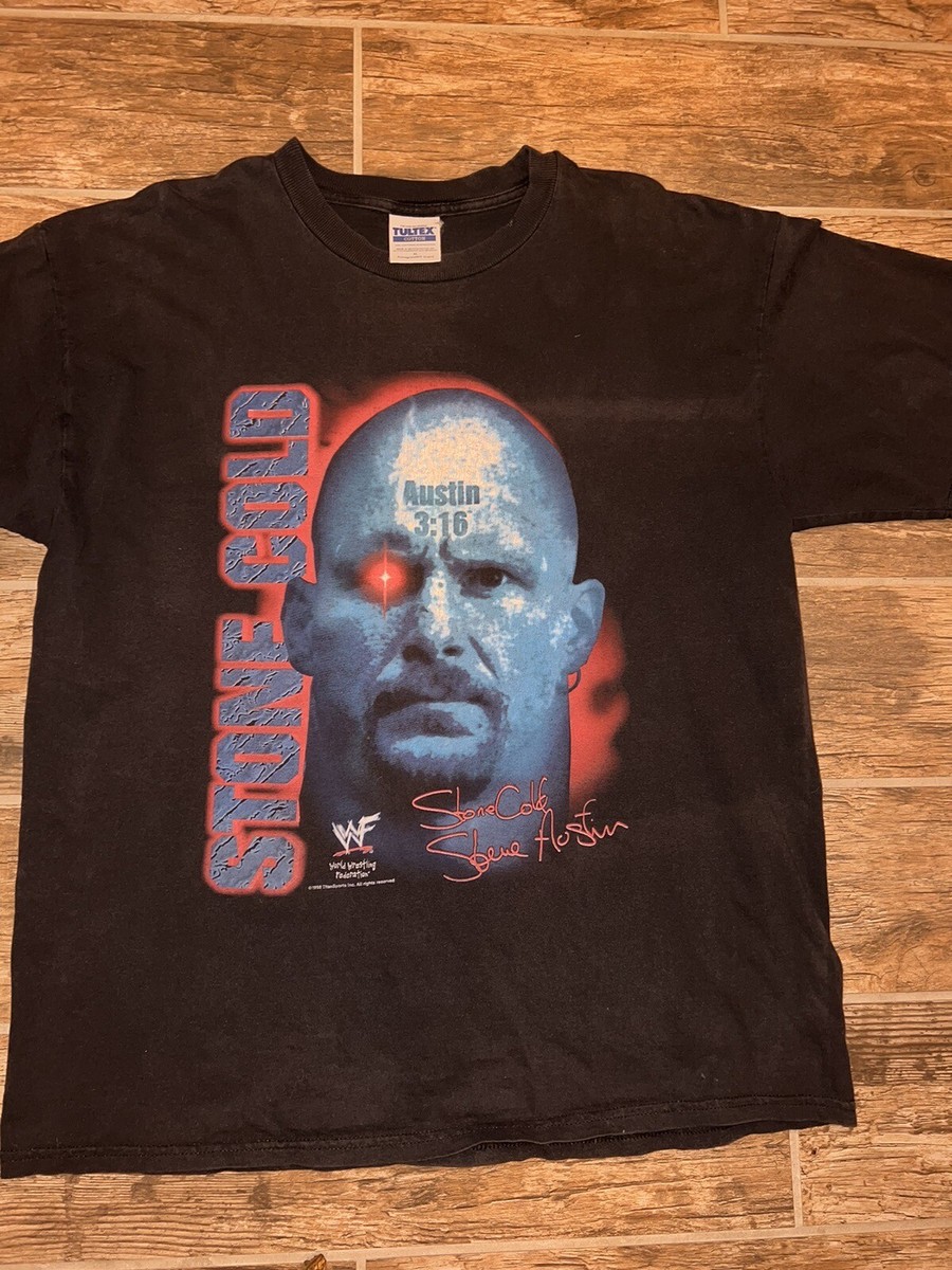 Vintage Stone Cold Steve Austin T Shirt Mens XL Black Faded