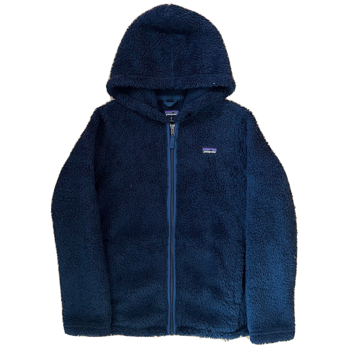Patagonia Los Gatos Jacket Girls XL Blue Soft Fleece Full Zip Hooded  Outerwear