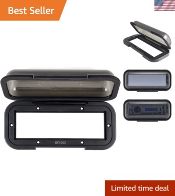 Waterproof Tinted Radio Shield with Spring-Loaded Mechanism - Marine Rated