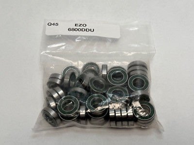 EZO 6800DDU Bearing Rubber Seals 61800 6800 DDU 2RS RS  10x19x5 mm 45 Pcs