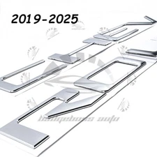 Glossy Chrome Raised Tailgate Letters Decal For 2019-2025 Silverado 3D Inserts