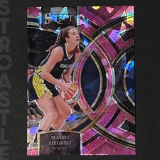 Maddy Siegrist 2024 Panini Select WNBA Premier Level Pink Ice Prizm #154 Dallas 