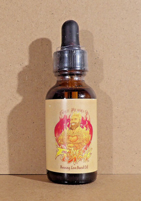 Fable Beard Co THE FLAME Beard Oil 1oz Sandalwood Musk Champagne Honey SEALED