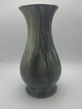 Beautiful Vintage Milky Gray and Cream Pottery Vase Mid-Century Modern glazed