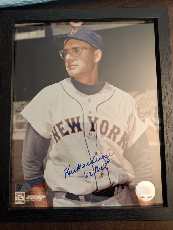 Ken Mackenzie Signed Autographed Framed 8x10 Photo With COA New York Mets