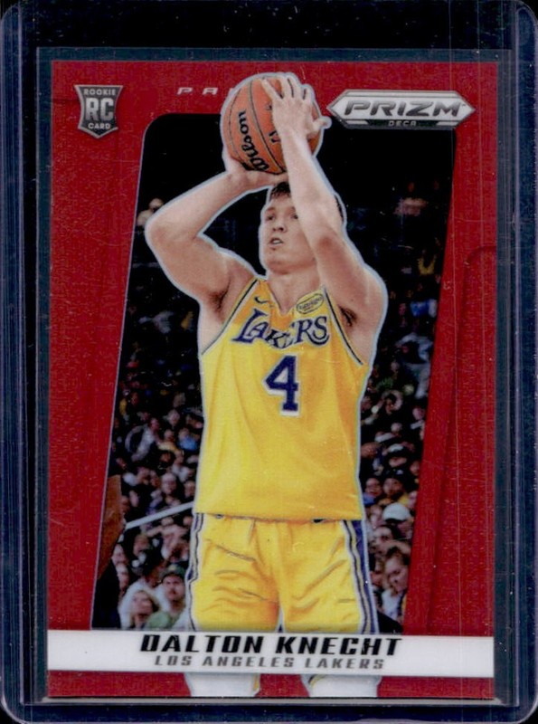 2024-25 Panini Prizm Deca Dalton Knecht RC Red Prizm Rookie #/199 Lakers
