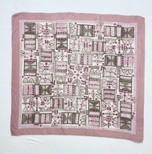 STUNNING women s Sheer Baby pink Geometric Lightweight Scarf 29"/30" In EX.CON