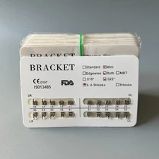 20Sets Dental Orthodontic MIM Monoblock Metal Brackets Mini Roth 022 345 hooks
