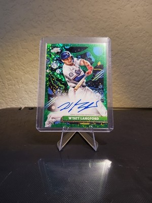 Wyatt Langford Auto /75 Green Space Dust - Topps Cosmic Chrome