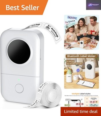 Wiederaufladbarer Bluetooth Etikettendrucker - Ideal für Organisation & individuelle Beschriftung