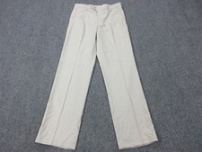 Greg Norman Dress Pants Mens 32x32 Beige Flat Front Microfiber Golf Performance