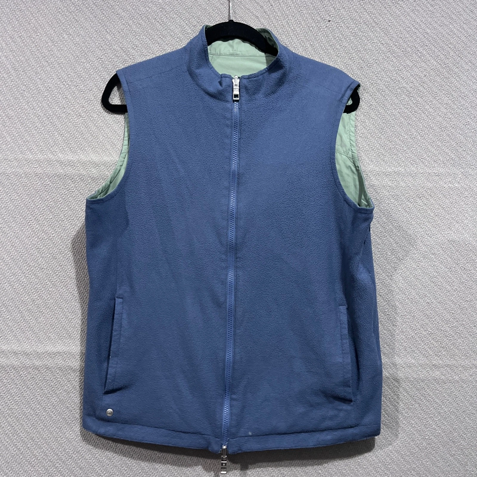Peter Millar Crown Crafted Reversible Vest Mens M BlueThermal Block Safari Golf