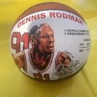 Dennis Rodman Wilson  Signed mini Basketball Chicago Bulls NBA