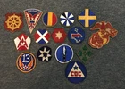 Vintage WW2 Era Lot of 15 Military Patches From Estate