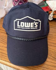 Vintage Lowes Hat Cap Snap Back Blue Home Improvement Warehouse Hardware Rope