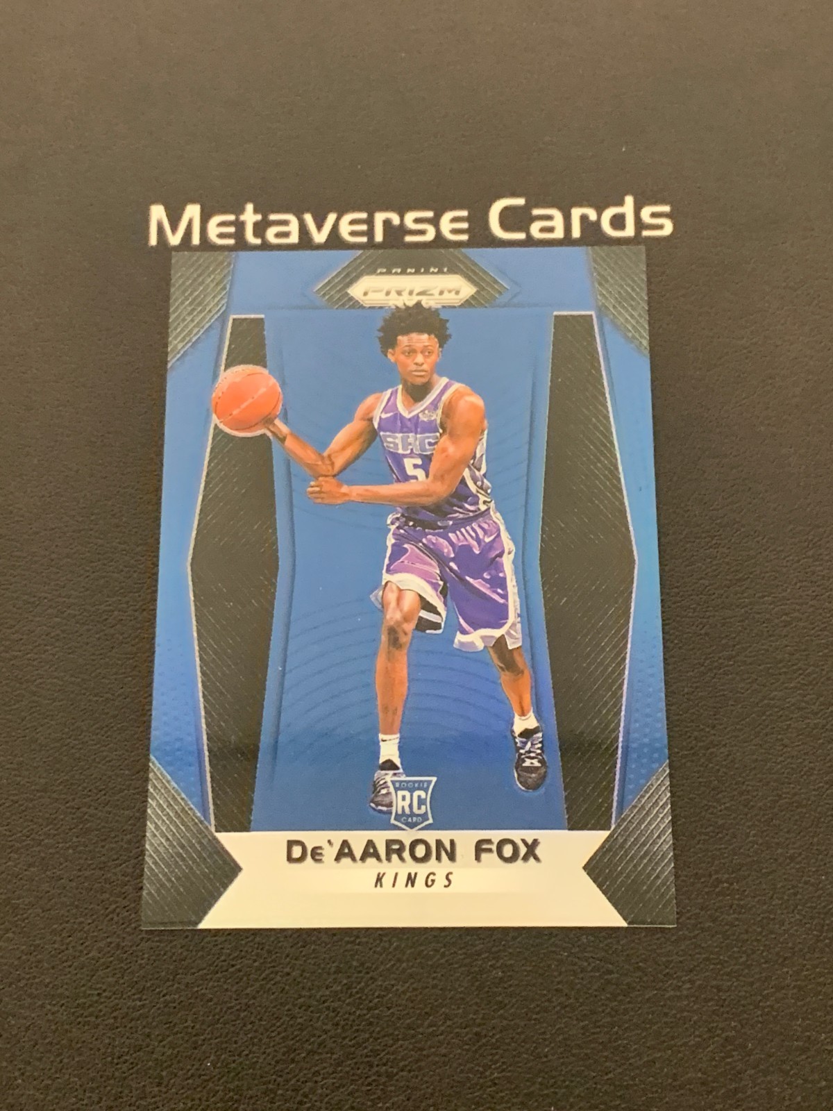 2017-18 Panini Prizm De'Aaron Fox Rookie RC Blue Refractor 033/199 #24