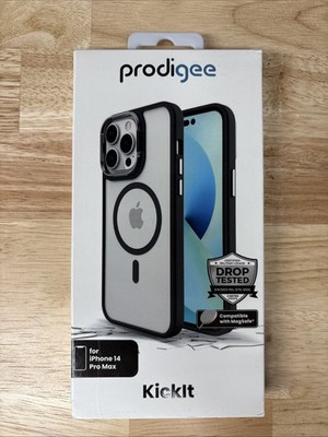 Prodigee KickIt MagSafe Kickstand Case For Apple iPhone 14 Pro Max, Clear/Black