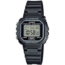 Casio LA20WH-1A DISPLAY Illuminator Women's Digital Watch Black Resin Band