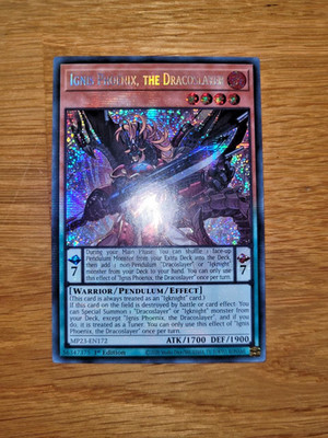 YuGiOh Ignis Phoenix the Dracoslayer MP23-EN172 Secret Rare English 1st Edition