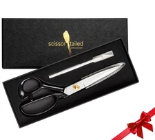 Sewing Scissors Heavy Duty 10" Free Craft Knife; Stronger than Stainless Stee...