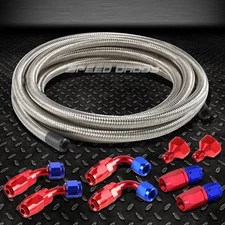 FUEL/GAS TANK/CELL AN10-AN6 10 AN FITTINGS+BRAIDED SS FEED/RETURN LINE/HOSE KIT
