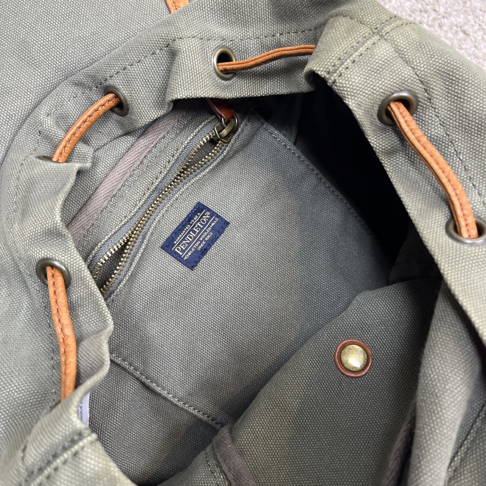 Pendleton Drawstring Bag Rucksack Western Aztec C… - image 10