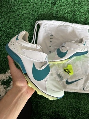 Nike Air Zoom LJ Elite Spikes White Bright Spruce Gr. 44.5 Leichtathletik