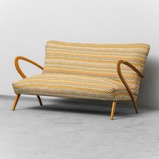 DIVANO 2 POSTI FANTASIA MISSONI PAOLO BUFFA DESIGN ANNI 50 VINTAGE MODERNARIATO