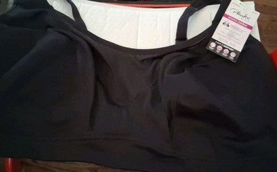 Playtex Secrets Bounce Control Wirefree Bra Black STYLE# US4221 Size 46G Black 