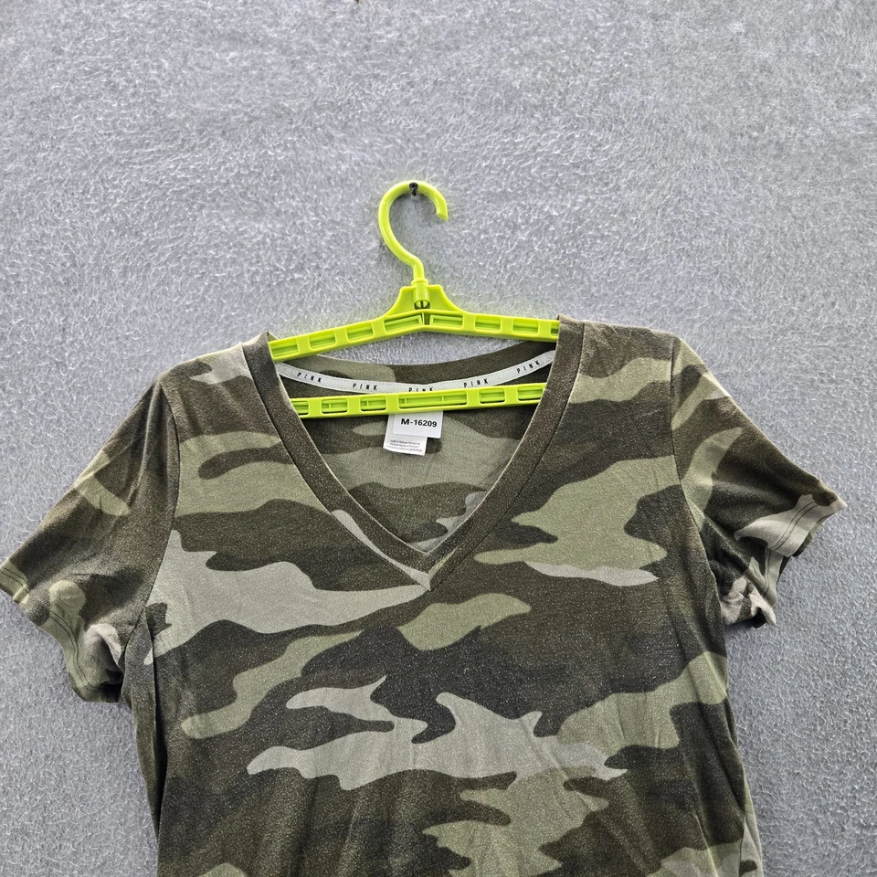 Ropa de dormir Victoria's Secret ROSA para mujer M verde camuflaje grunge manga corta Foto 4 de 4