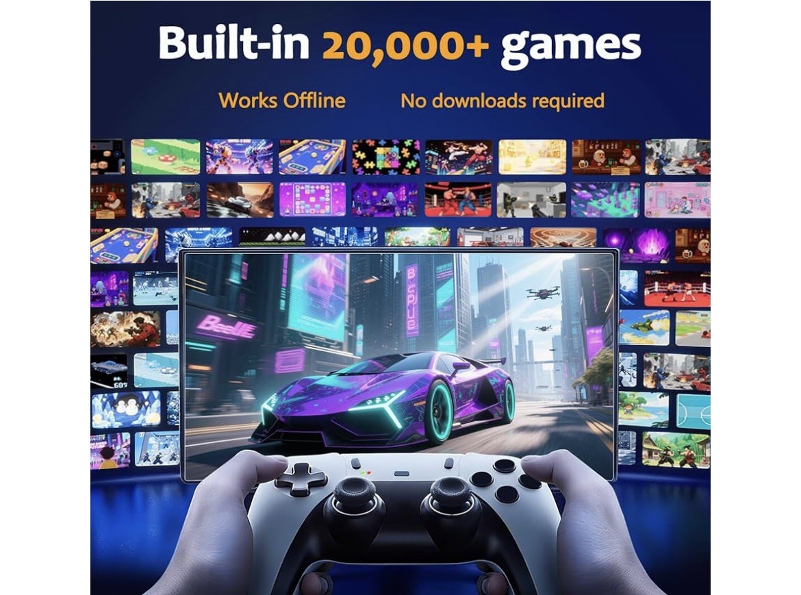 Retro Video Game Console 4K HDMI 20000+ 64G 2 Controller Wireless Game TV Stick