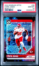 Chris Jones 2024 Panini Donruss Optic Nebula 1/1 Prizm PSA 10 Kansas City Chiefs