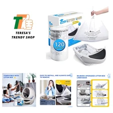 120 Strong Unscented Cat Litter Liners - Perfect for Self-Cleaning Systems