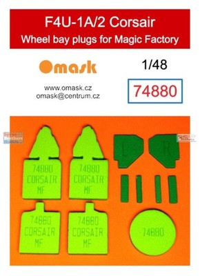 OMK74880 1:48 Omask Wheel Bay Plugs - F4U-1A F4U-2 Corsair (MGF kit)