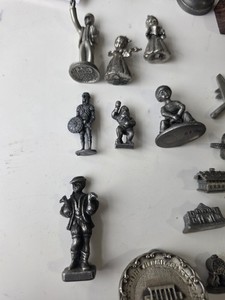 Vintage Pewter Miniature Lot 35+ Pc - Animals Unicorn Dragon Train Figures