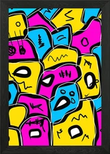 Abstract Pop Art Pattern Framed Wall Art Poster Canvas Print Picture