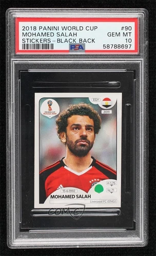 2018 Panini World Cup Russia Album Stickers Mohamed Salah #90 PSA 10 GEM MT