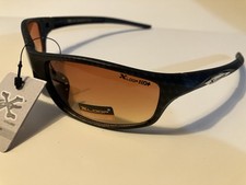 X Loop HD Sunglasses 8XHD337403 Amber Brown Lens 3374 Carbon Fiber Black Gray